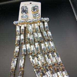 Fashion Jewelry Silver and Gold Necklace Set